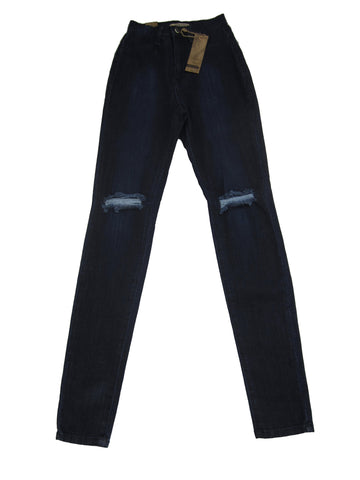 High Rise Knee Sliced Jeans - Rogue LA
 - 1