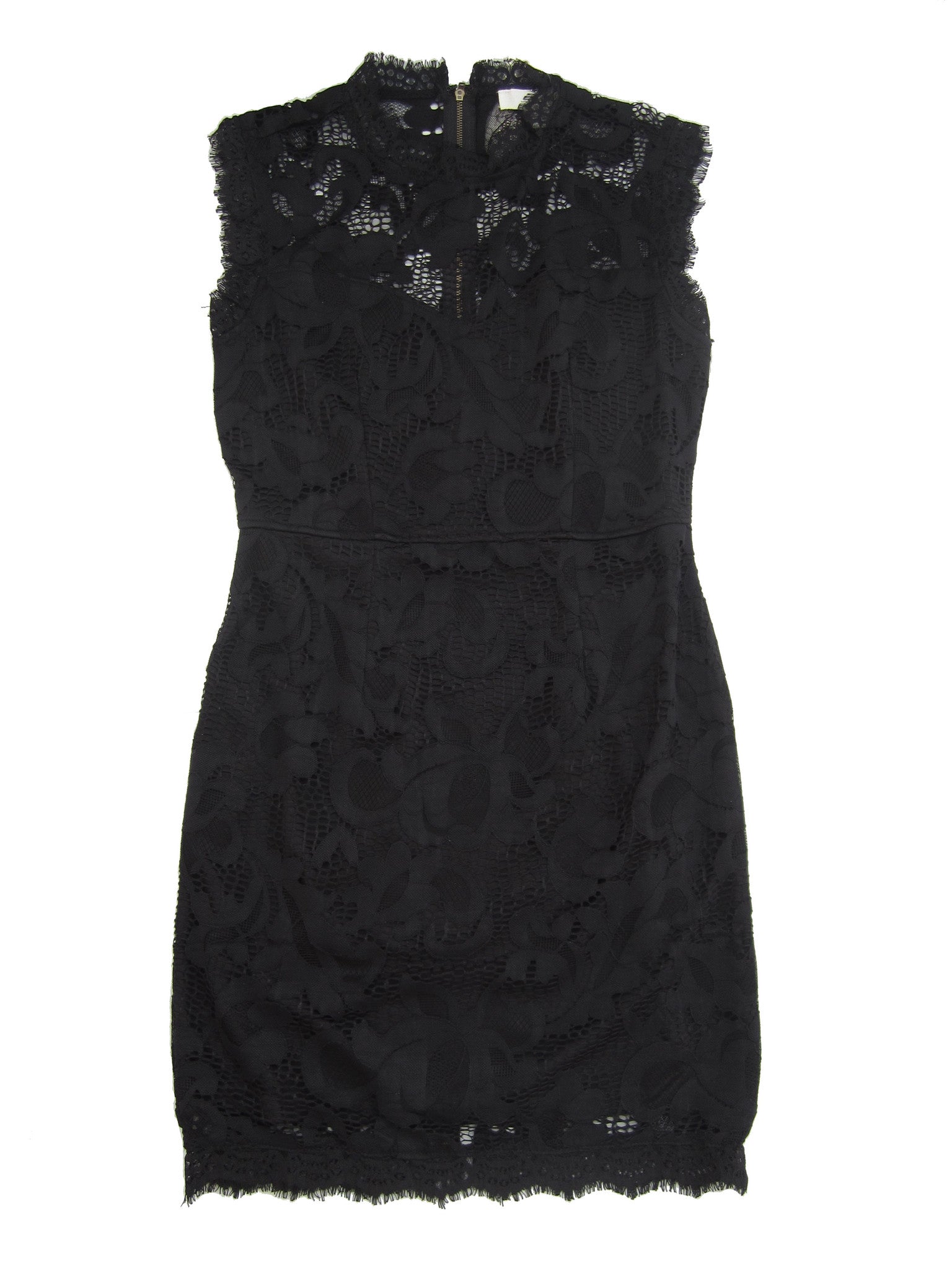 Sans Souci Mock Neck Lace Sheath Dress Rogue LA Sans Souci Mock Neck Lace Sheath Dress Rogue LA